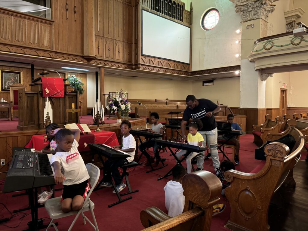 Community members collaborating